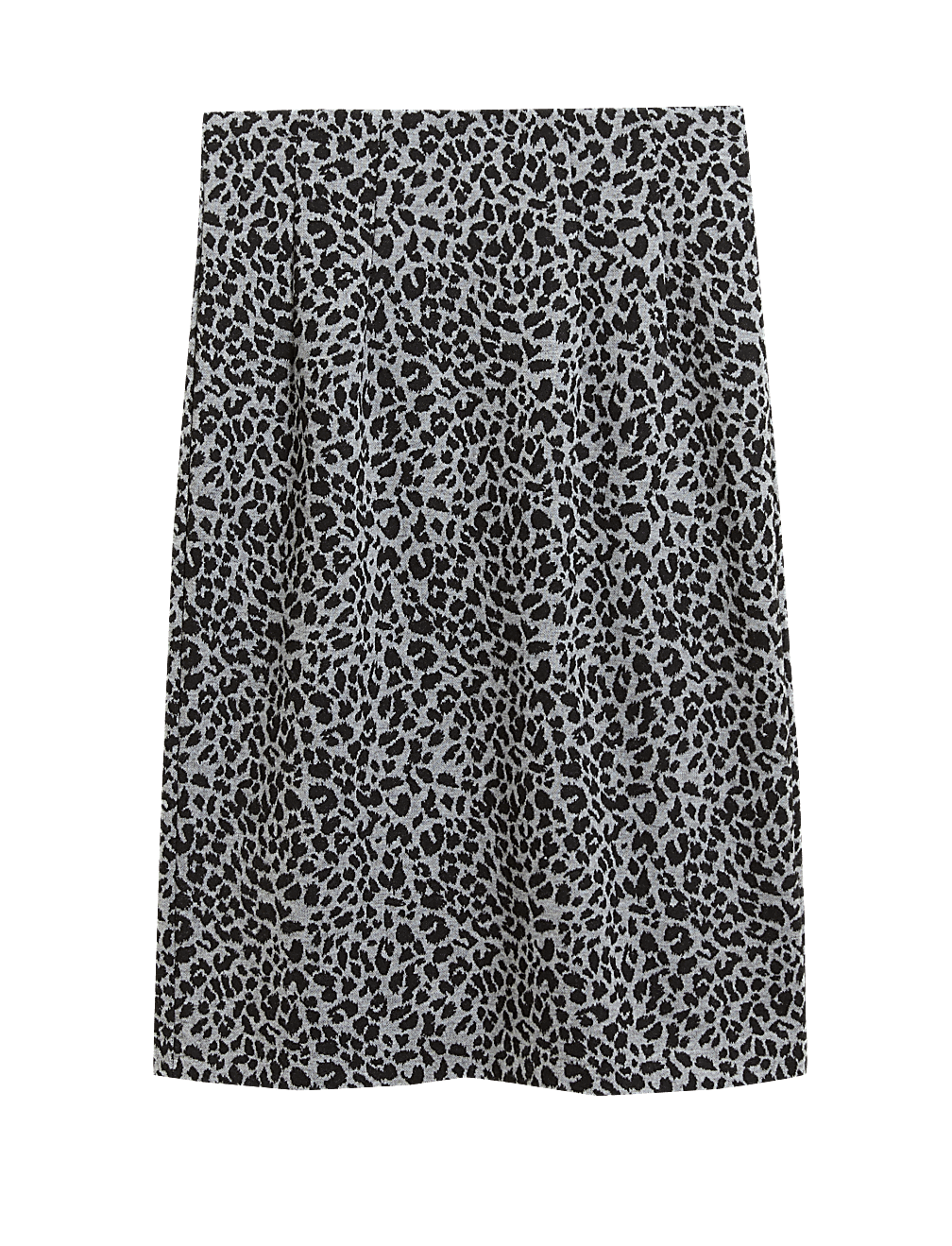 Jersey Animal Jacquard Knee Length Skirt