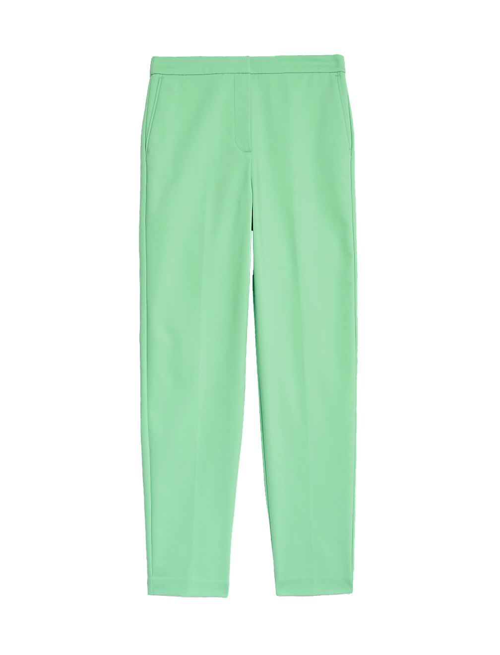 Cotton Blend Slim Fit Ankle Grazer Trousers