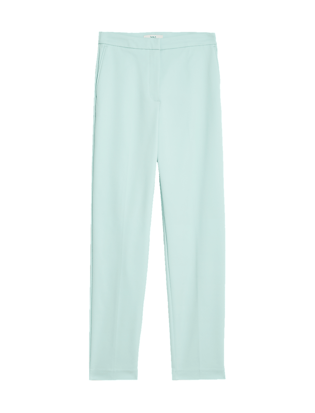 Cotton Blend Slim Fit Ankle Grazer Trousers