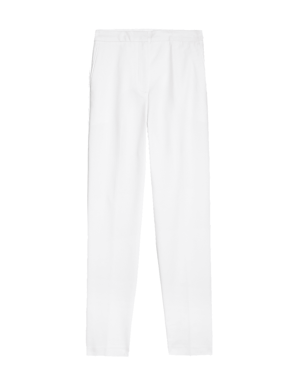 Cotton Blend Slim Fit Ankle Grazer Trousers