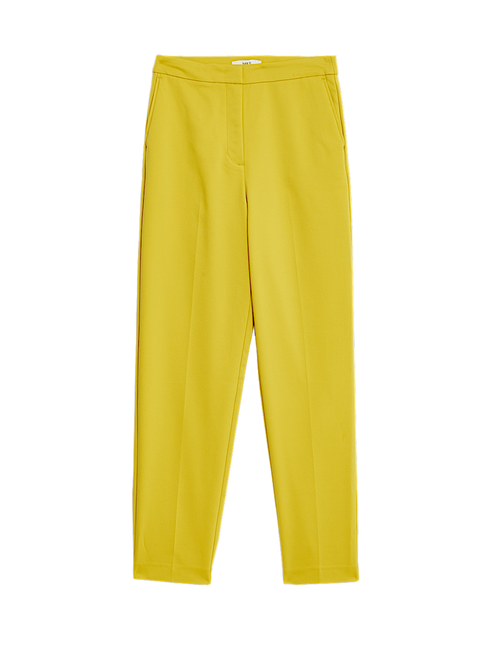 Cotton Blend Slim Fit Ankle Grazer Trousers
