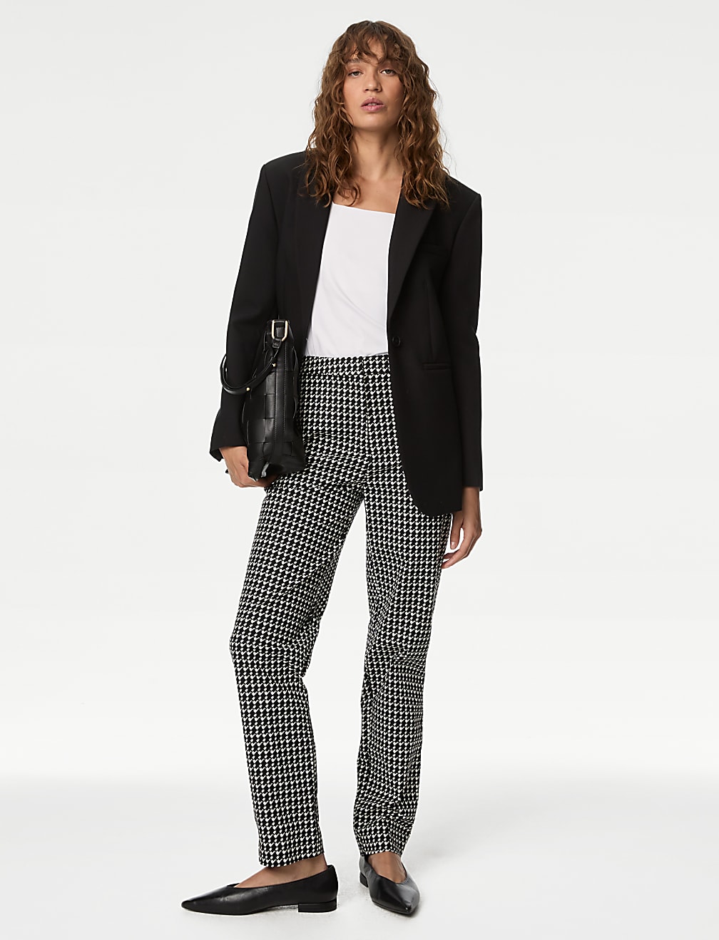 Cotton Rich Slim Fit Ankle Grazer Trousers