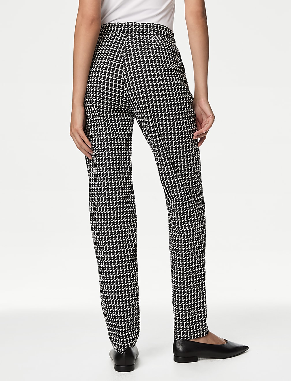 Cotton Rich Slim Fit Ankle Grazer Trousers