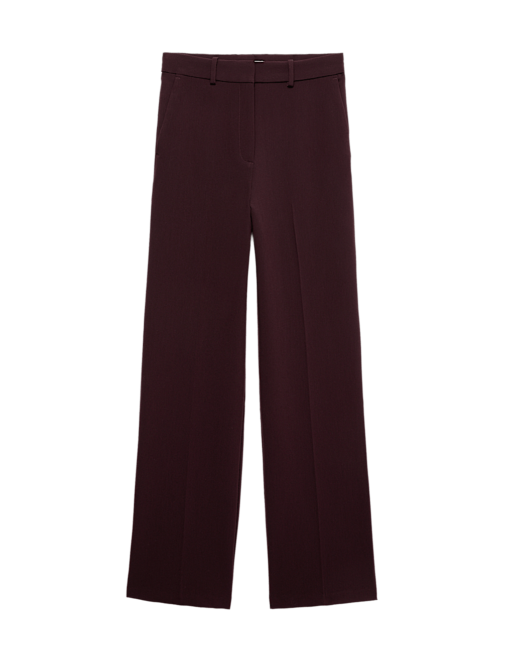Woven Straight Leg Trousers with Stretch