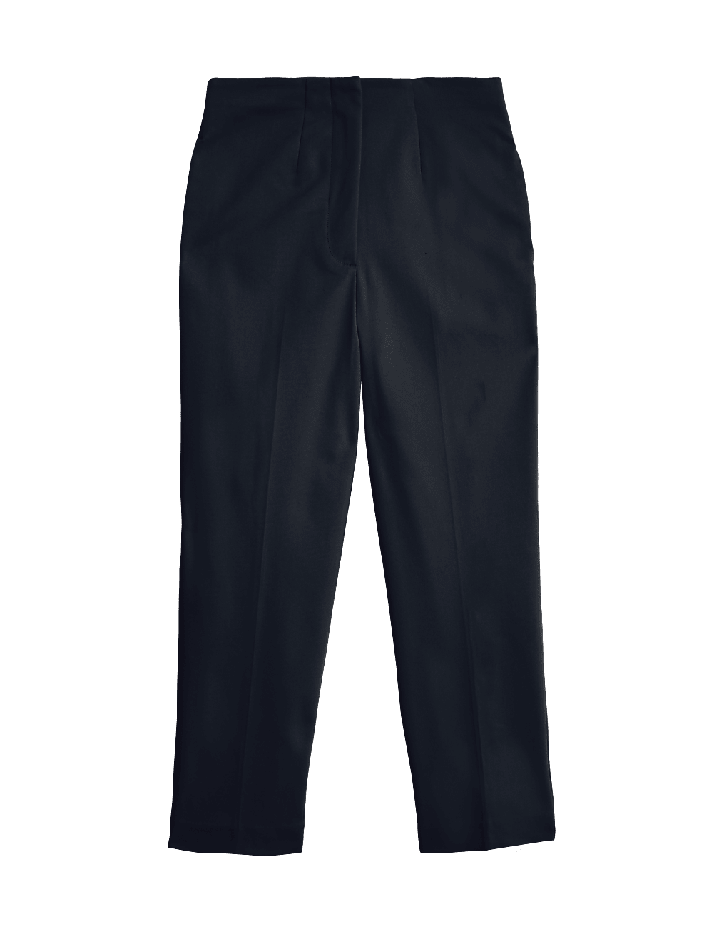 Cotton Blend Slim Fit Cropped Trousers