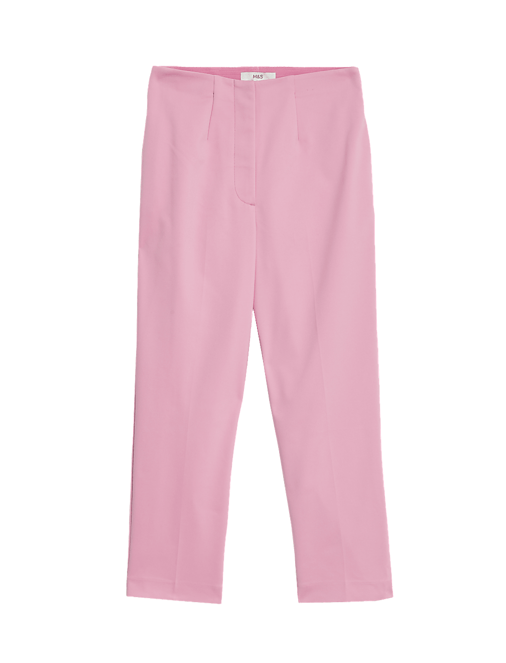 Cotton Blend Slim Fit Cropped Trousers