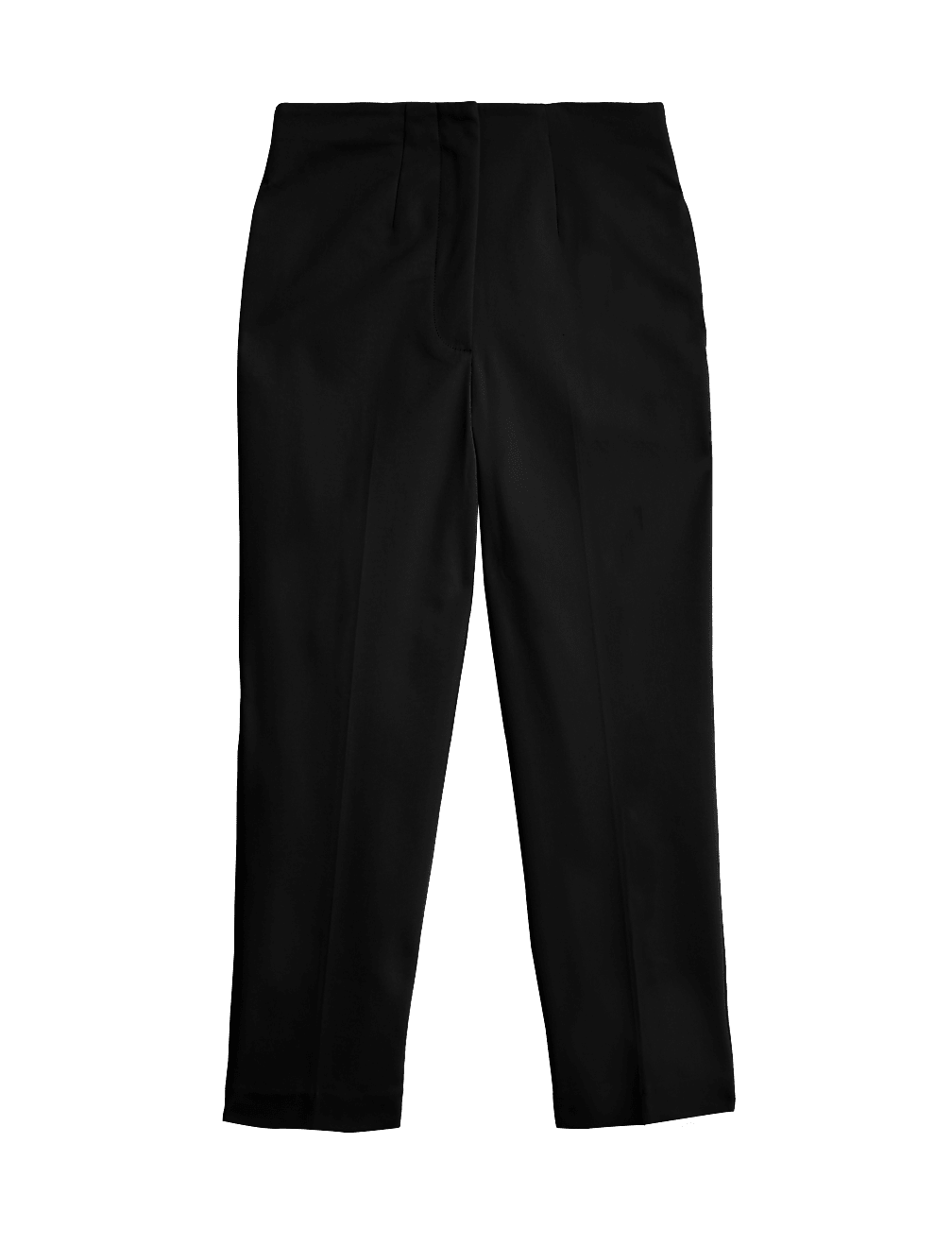 Cotton Blend Slim Fit Cropped Trousers