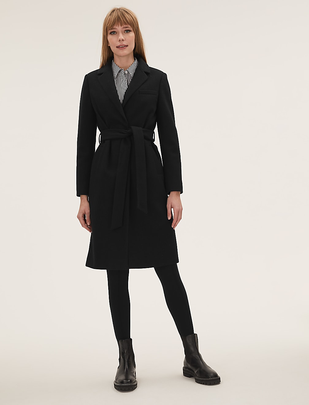 Belted Longline Tailored Coat