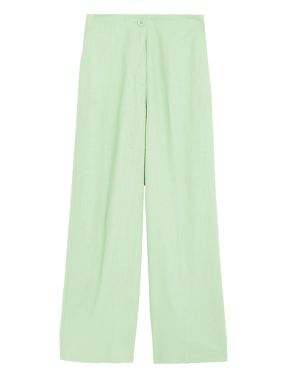 Linen Blend Wide Leg Trousers