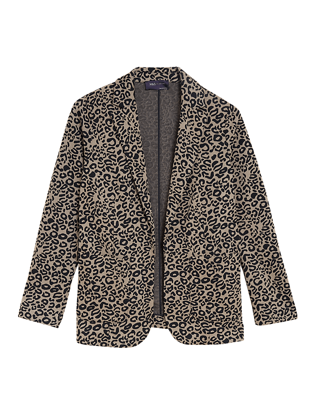 Jersey Relaxed Leopard Print Blazer