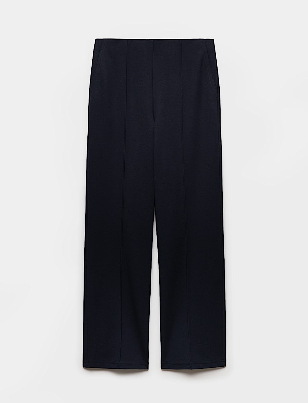 Jersey Twill Straight Leg Ankle Grazer Trousers