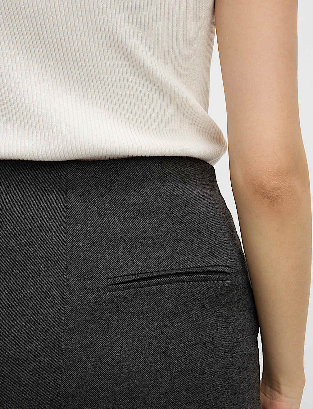 Jersey Twill Straight Leg Trousers