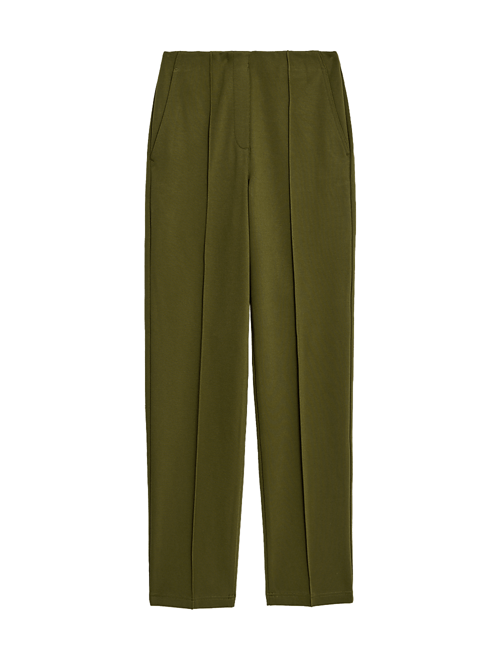 Jersey Twill Straight Leg Trousers