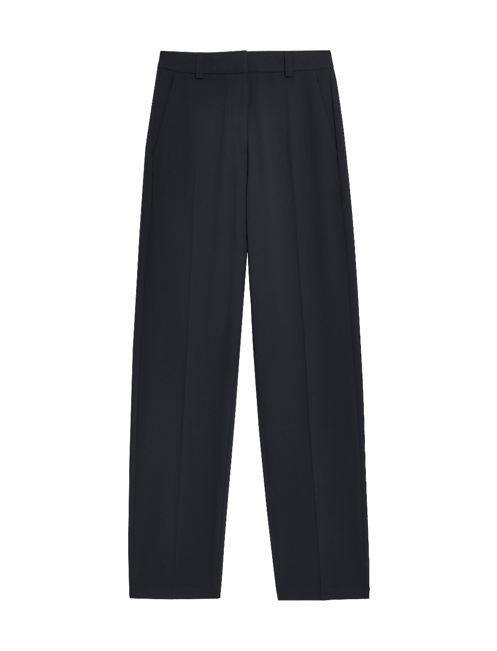 Woven Straight Leg Trousers with Stretch