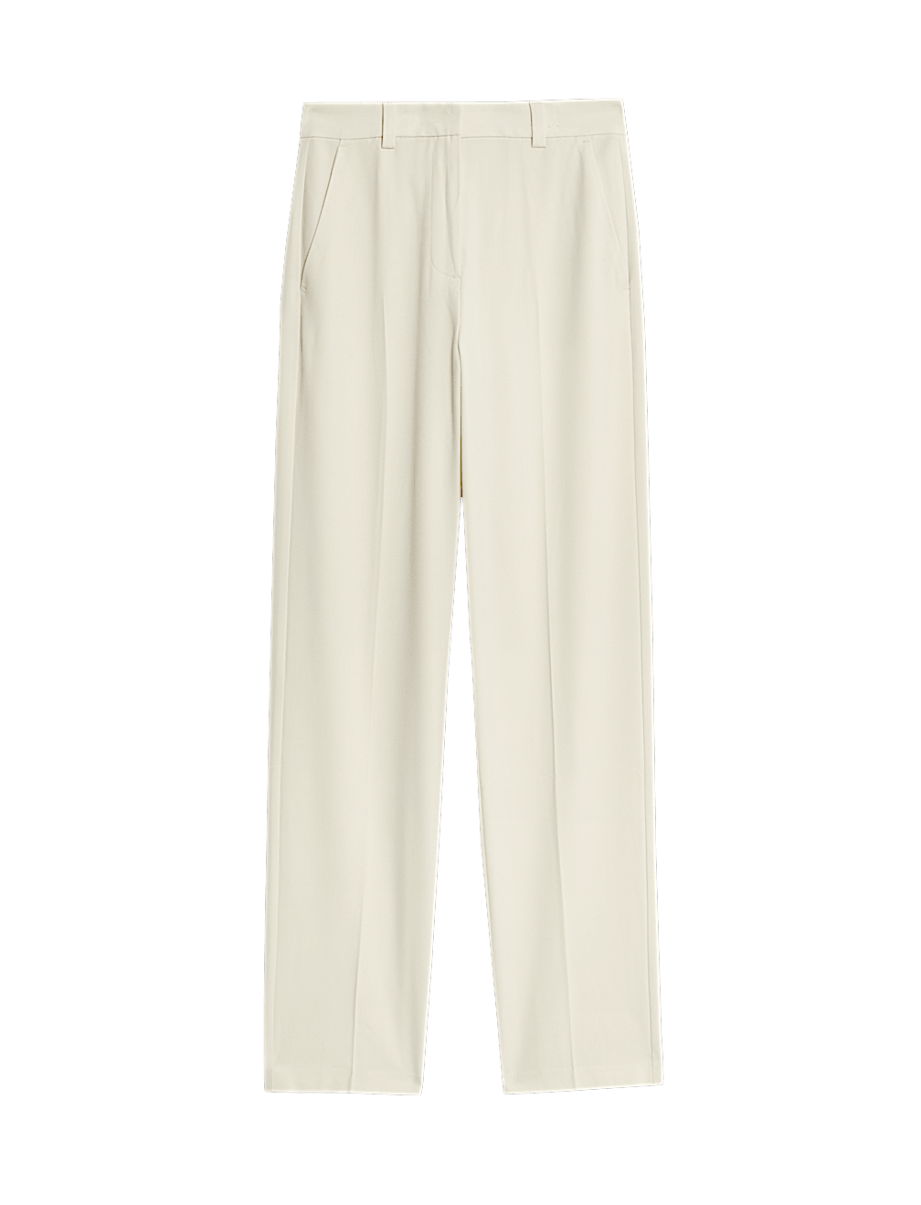 Woven Straight Leg Trousers with Stretch