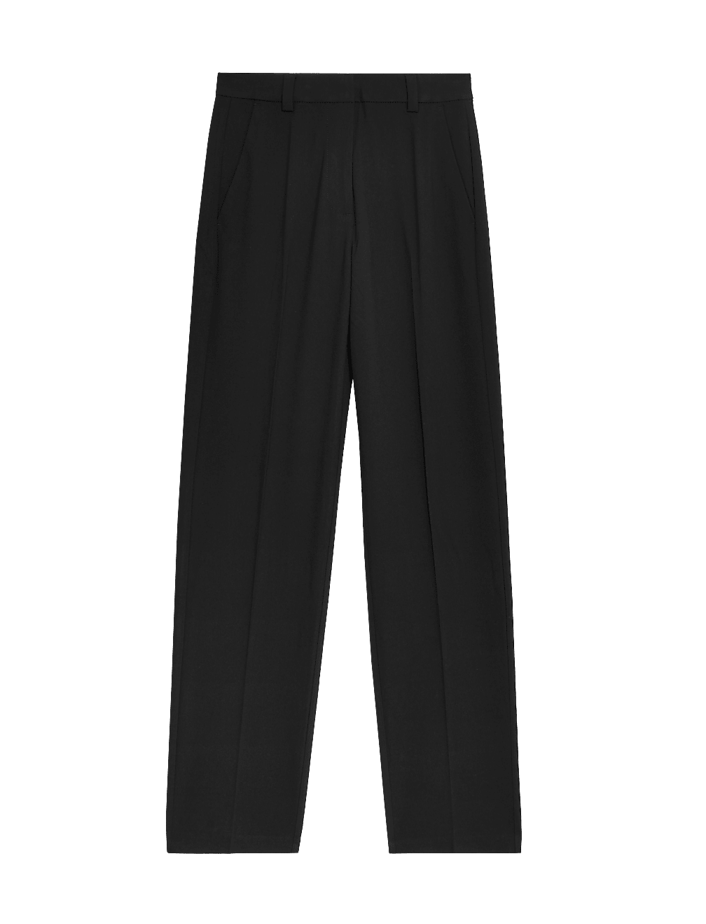 Woven Straight Leg Trousers with Stretch