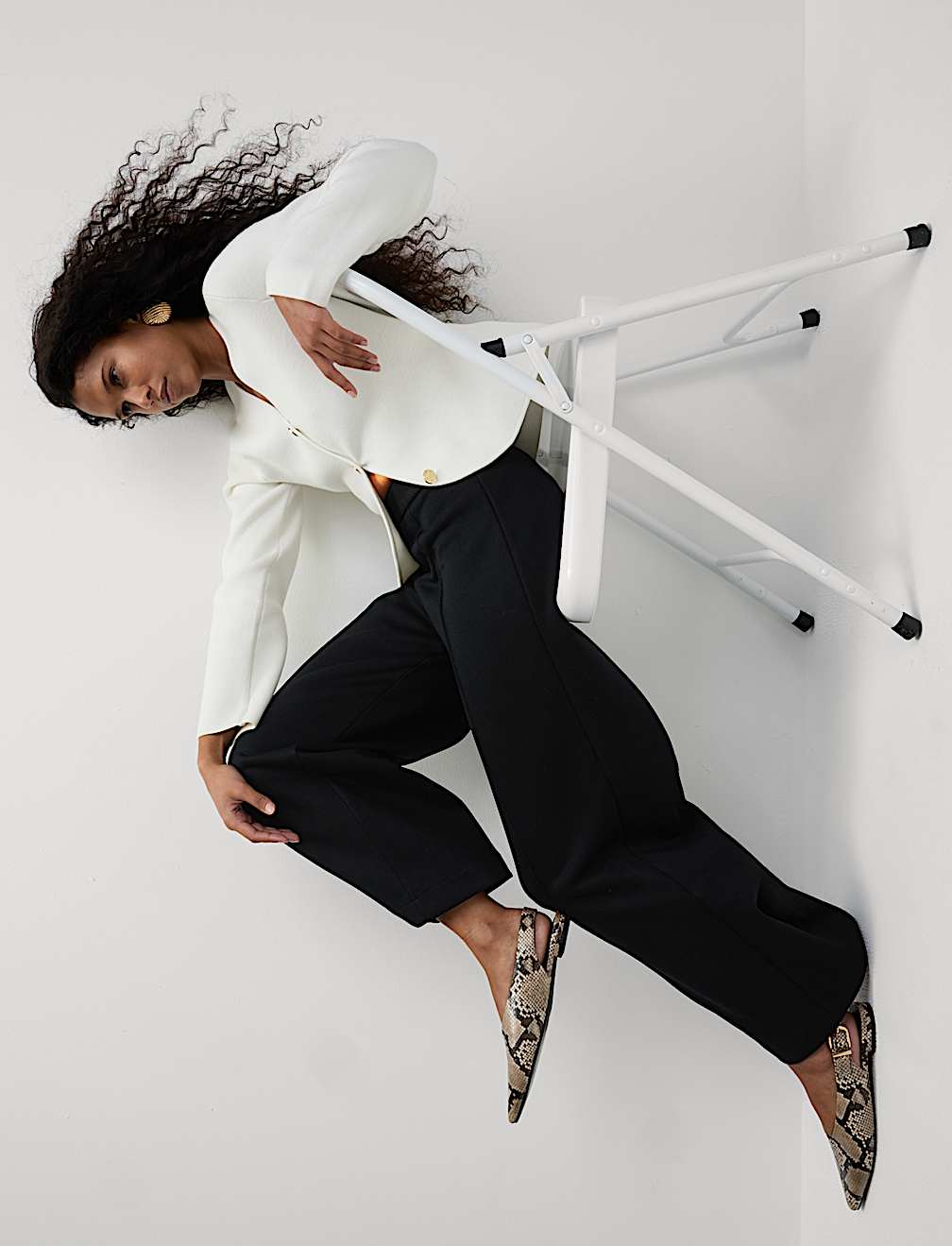 Jersey Elasticated Waist Wide Leg Trousers