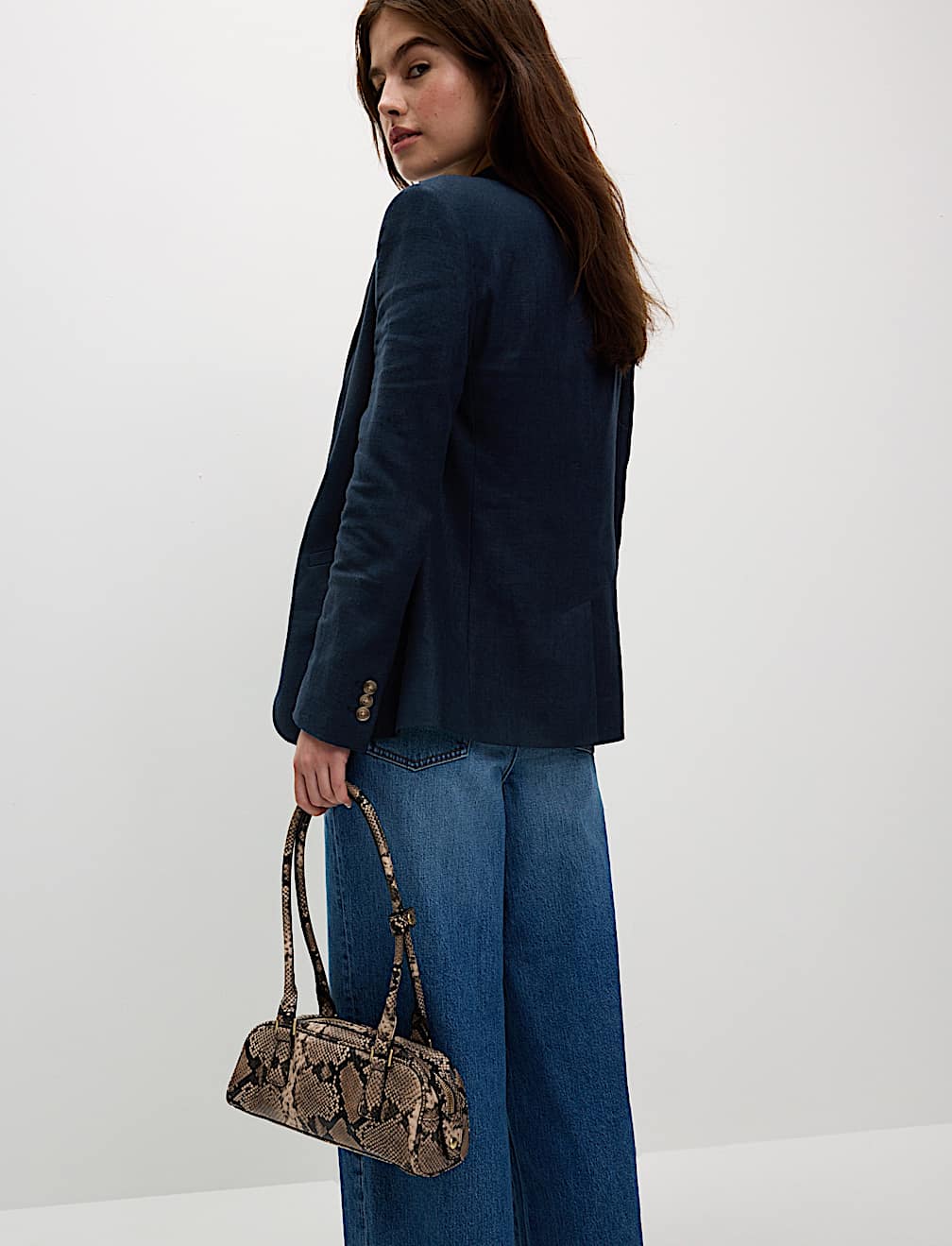 Linen Rich Single Breasted Blazer