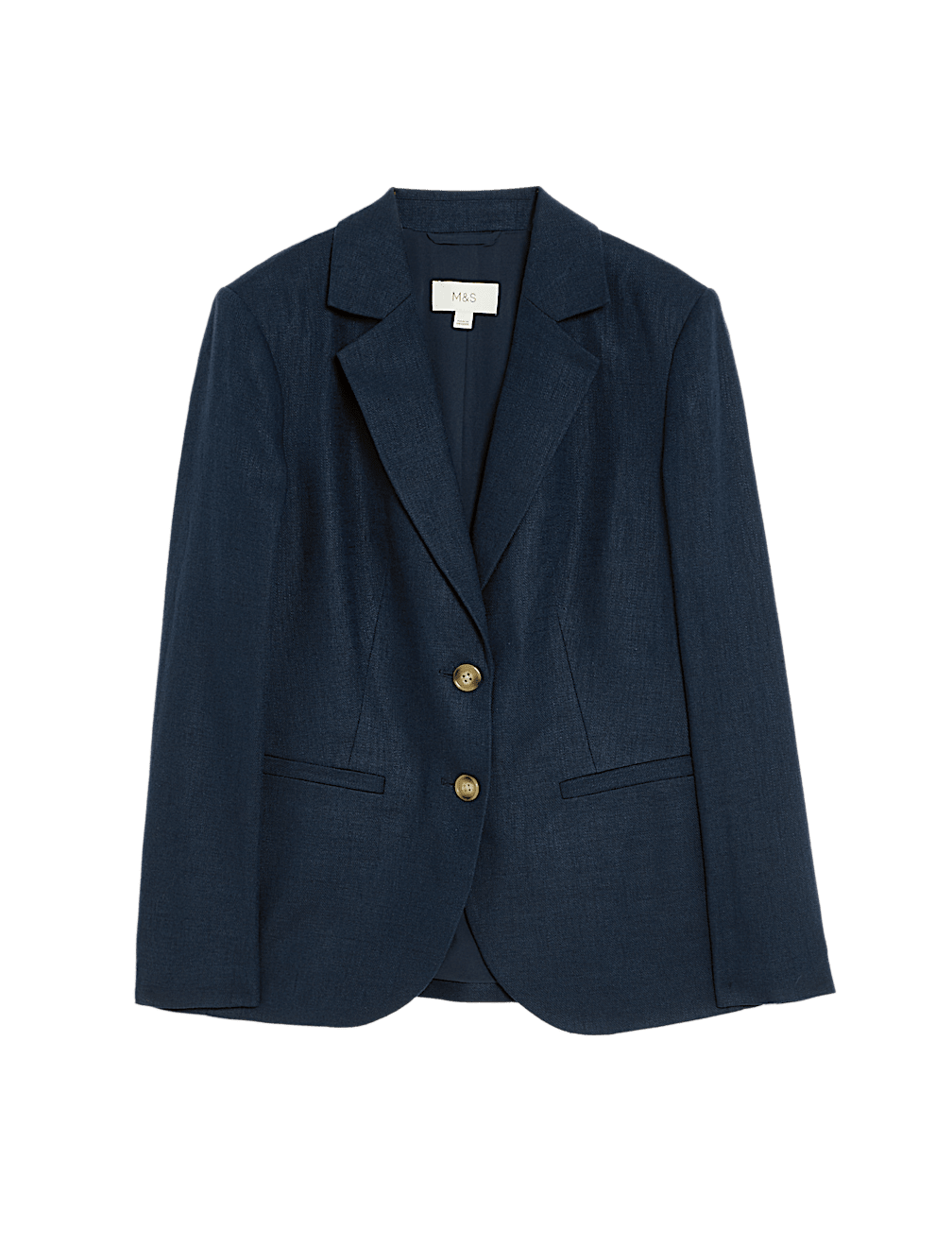 Linen Rich Single Breasted Blazer