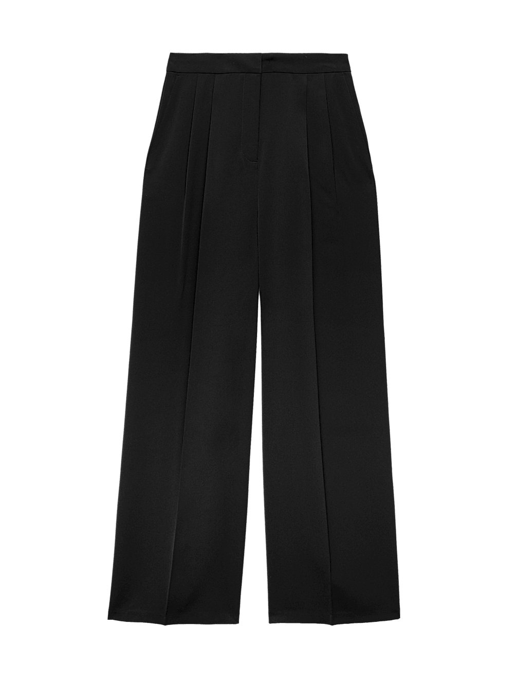 Pleated Wide Leg Trousers