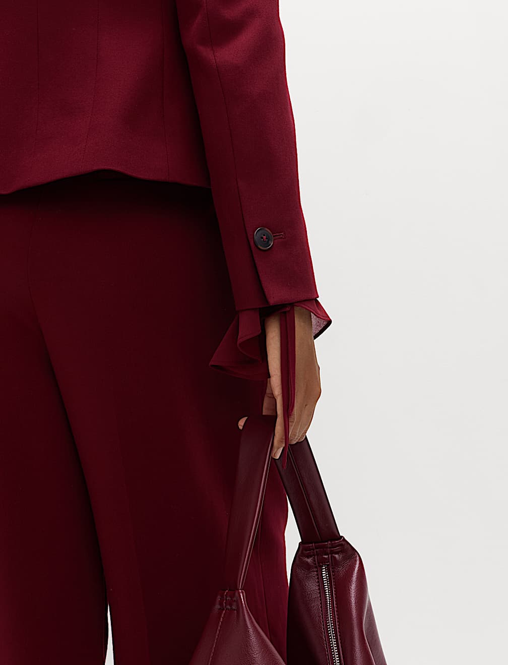 Wool Look Tailored Revere Cropped Blazer