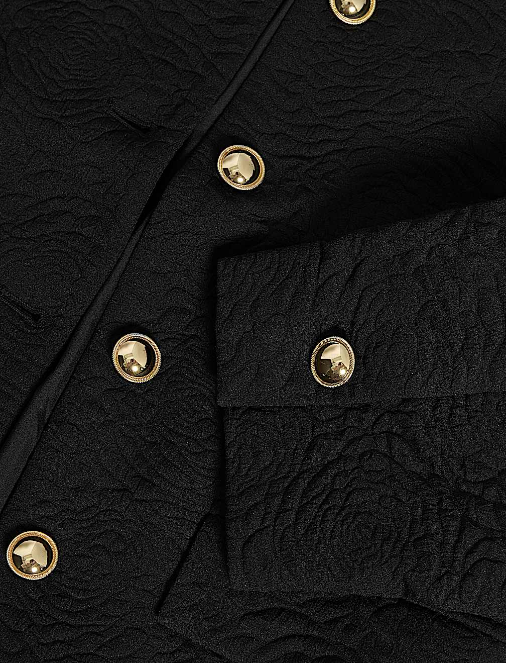 Jacquard Collarless Jacket