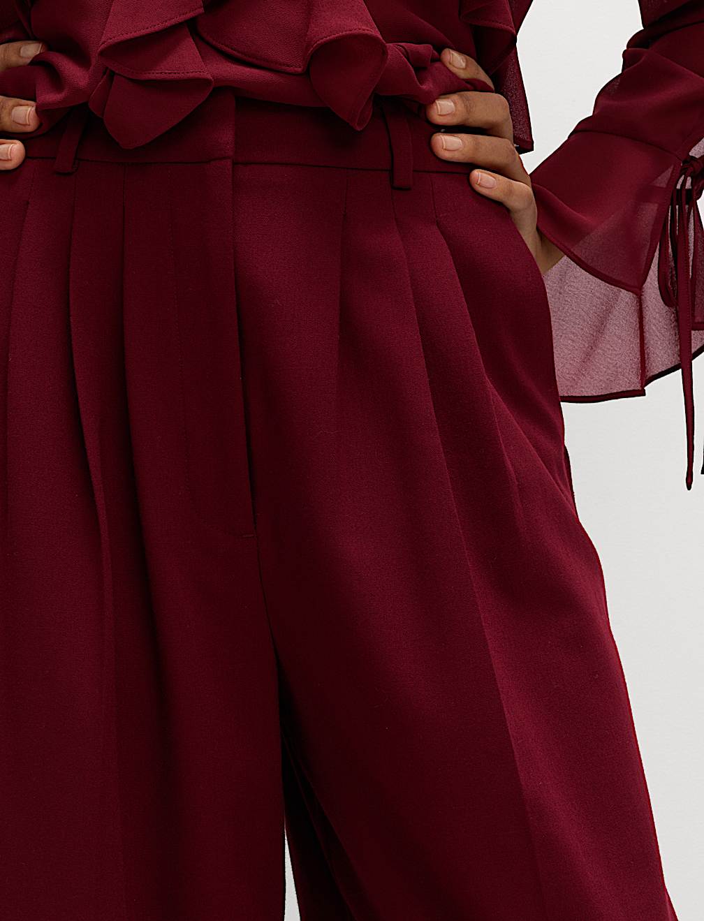 Tailored Wide Leg Trousers