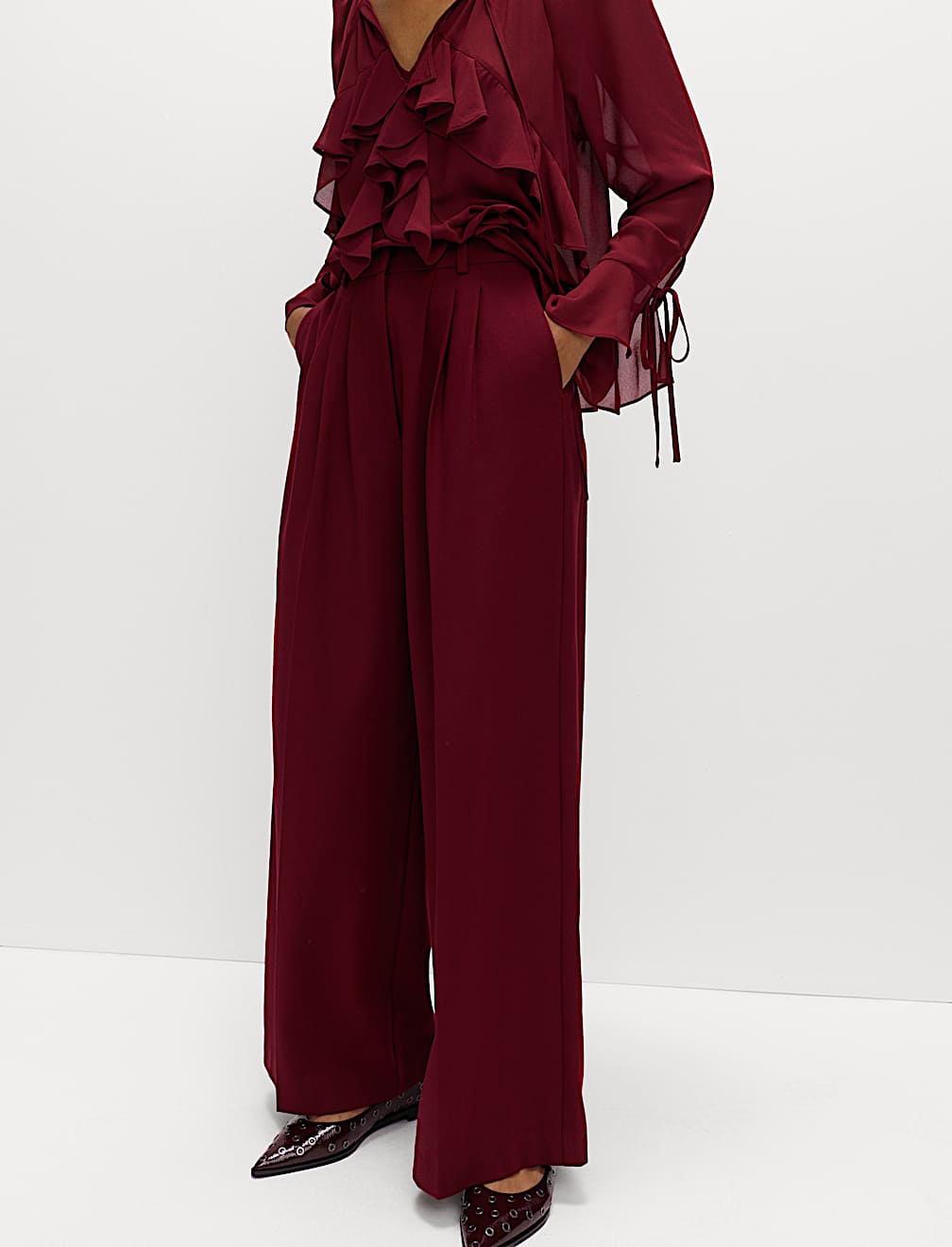 Tailored Wide Leg Trousers