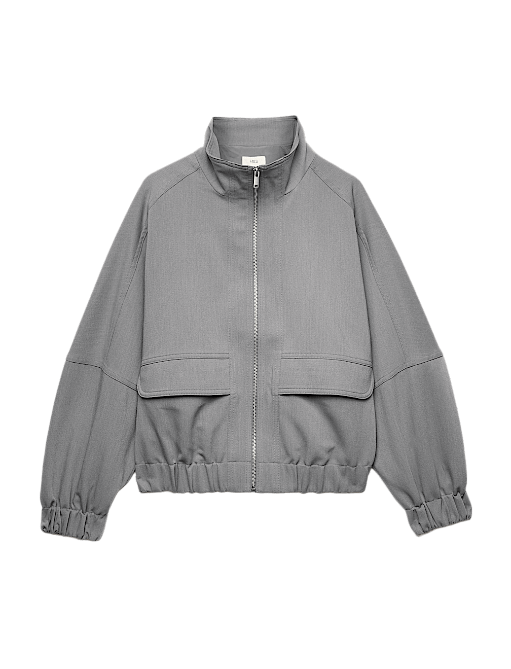 Funnel Neck Tailored Jacket