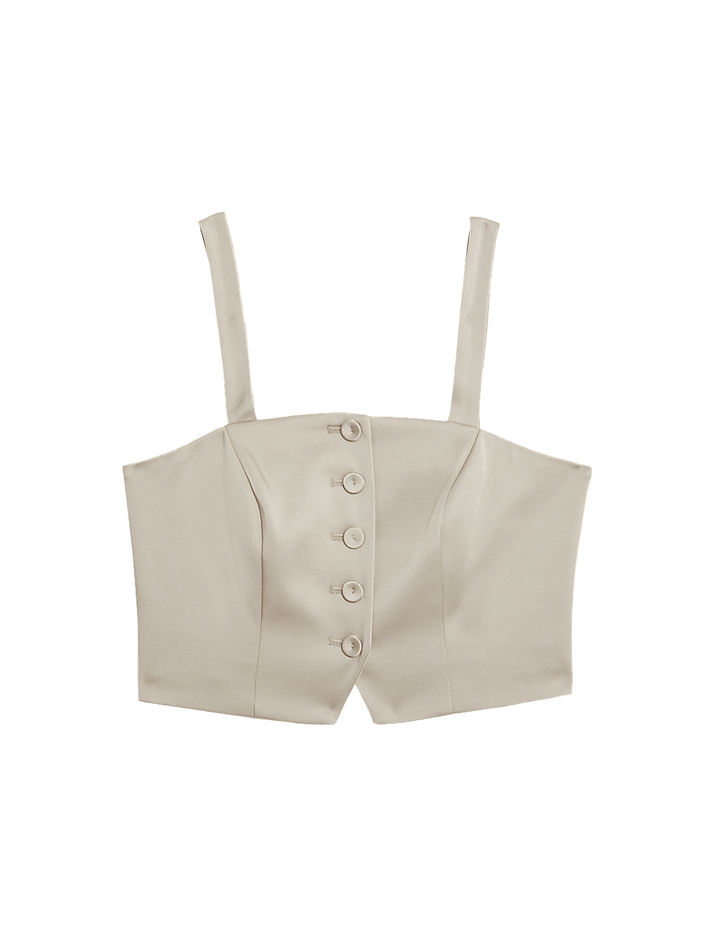 Satin Tailored Cropped Waistcoat