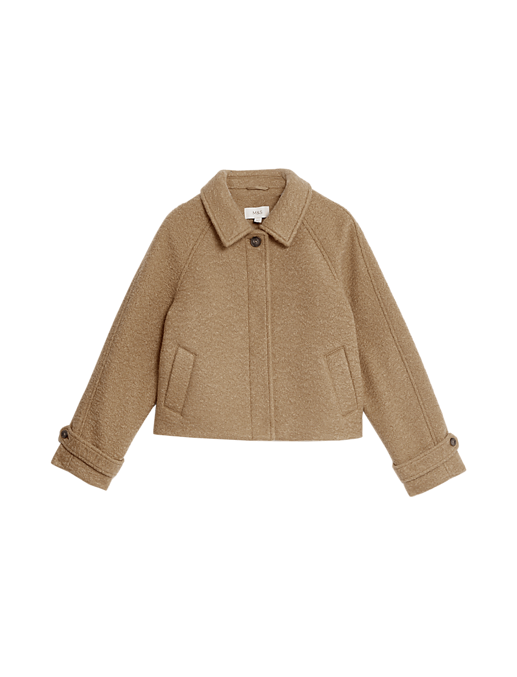Textured Collared Short Coat