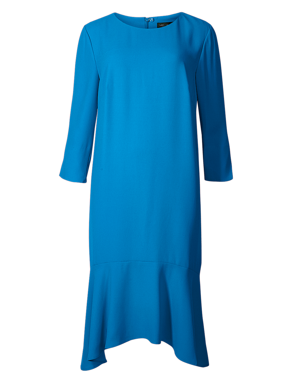 Crepe Fishtail 3/4 Sleeve Swing Dress