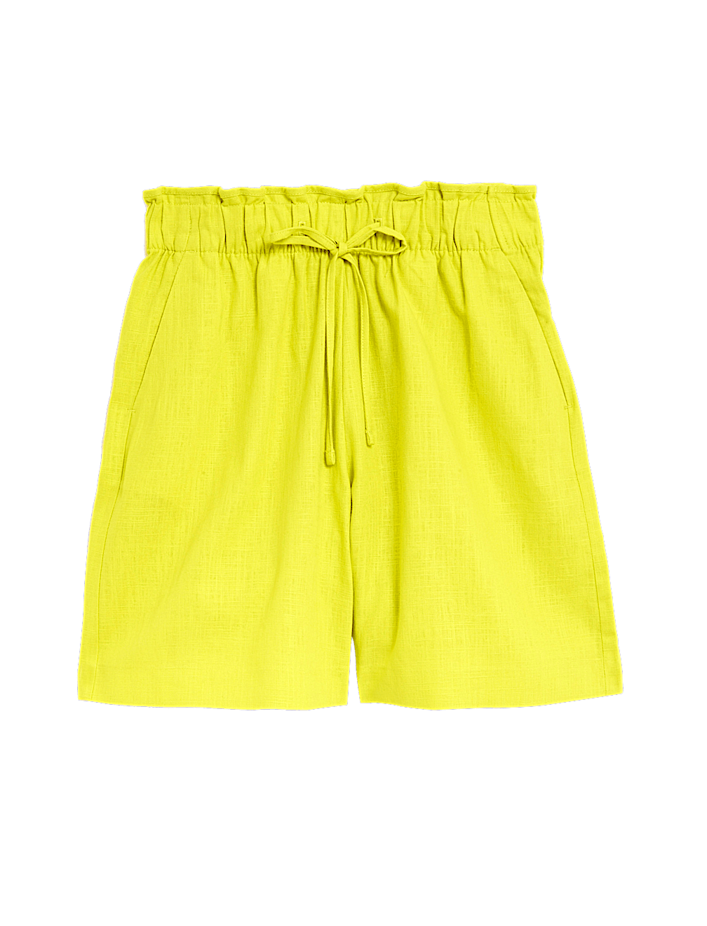 Linen Blend High Waisted Shorts