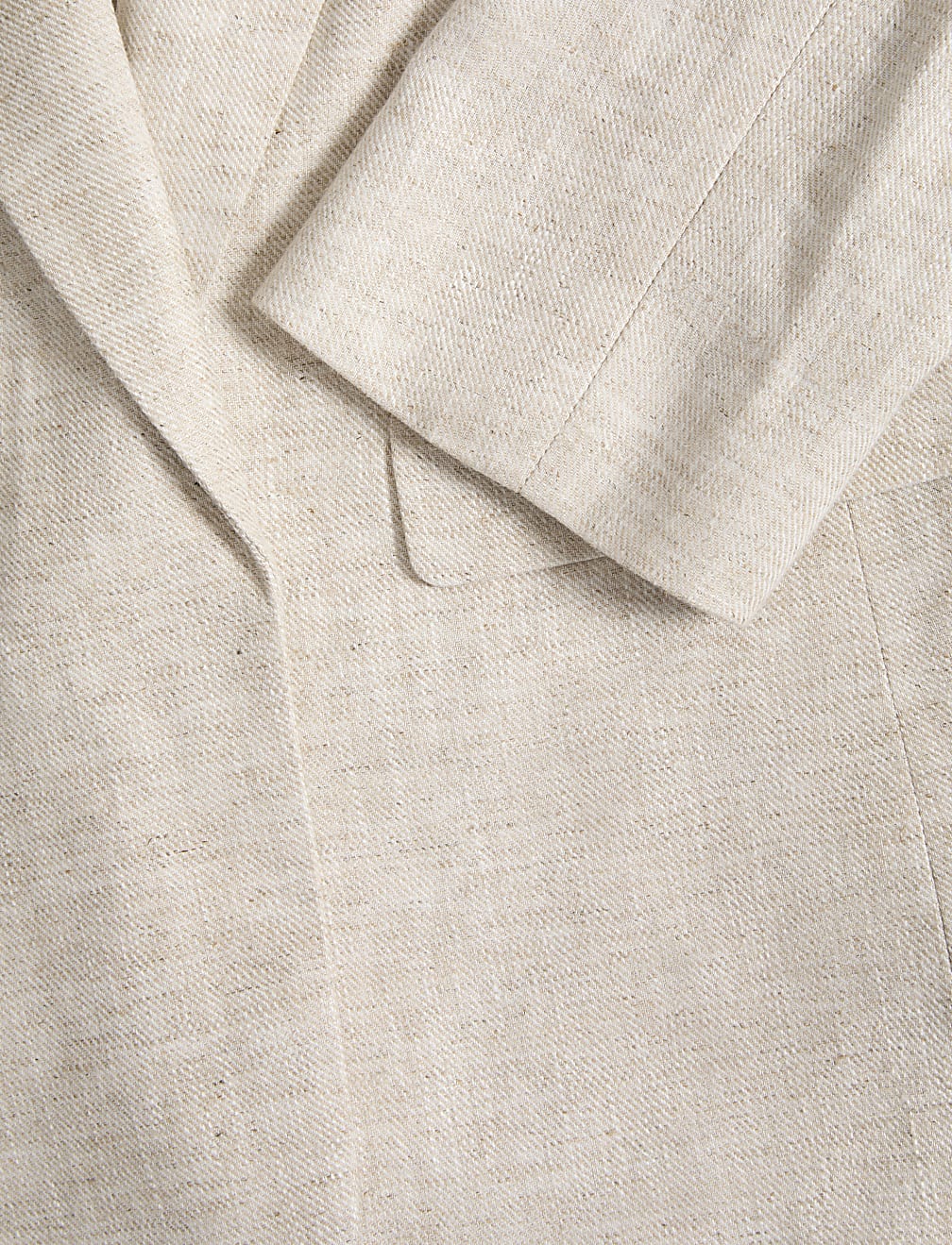 Linen Blend Relaxed Single Breasted Blazer