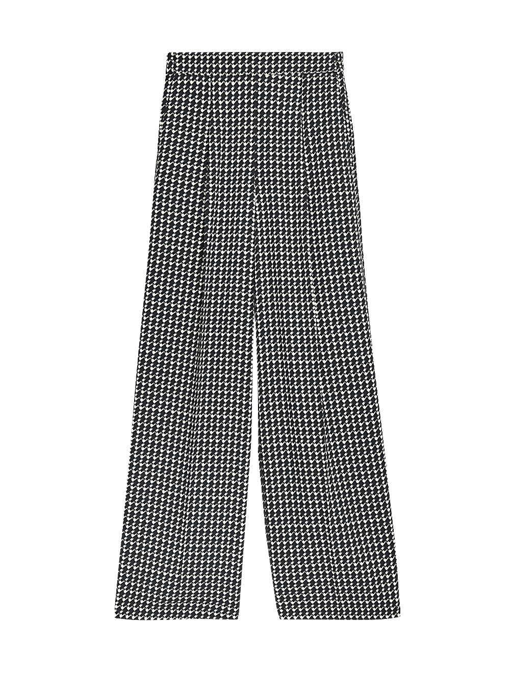Printed Elasticated Waist Wide Leg Trousers
