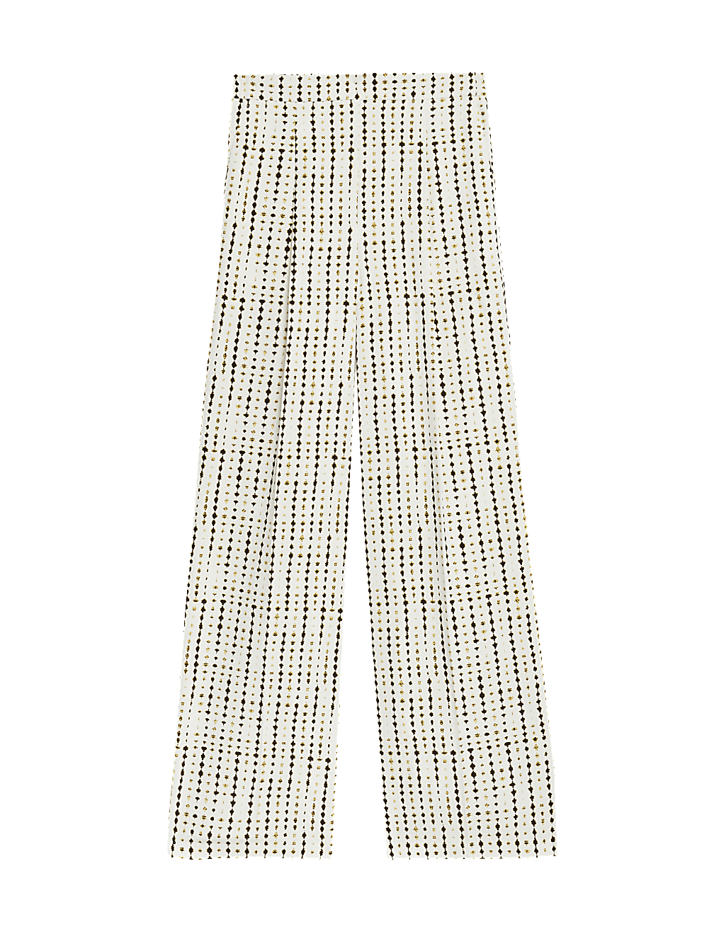 Printed Elasticated Waist Wide Leg Trousers