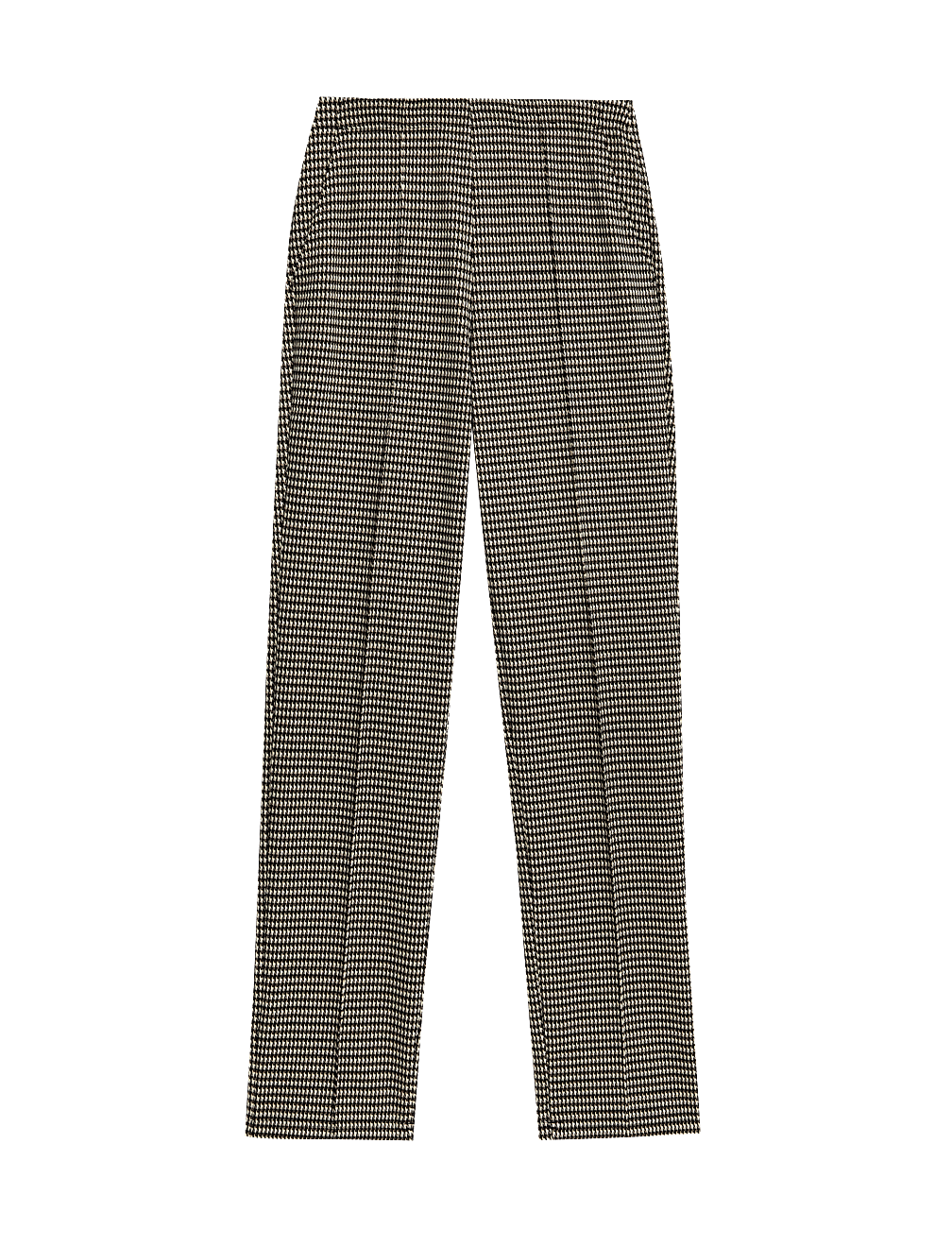 Twill Jersey Houndstooth Pintuck Trousers