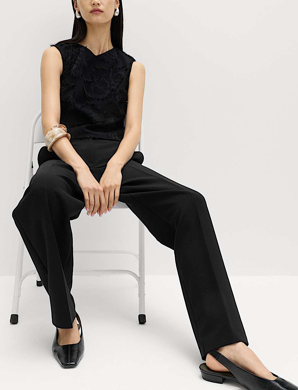 Tailored Straight Leg Trousers