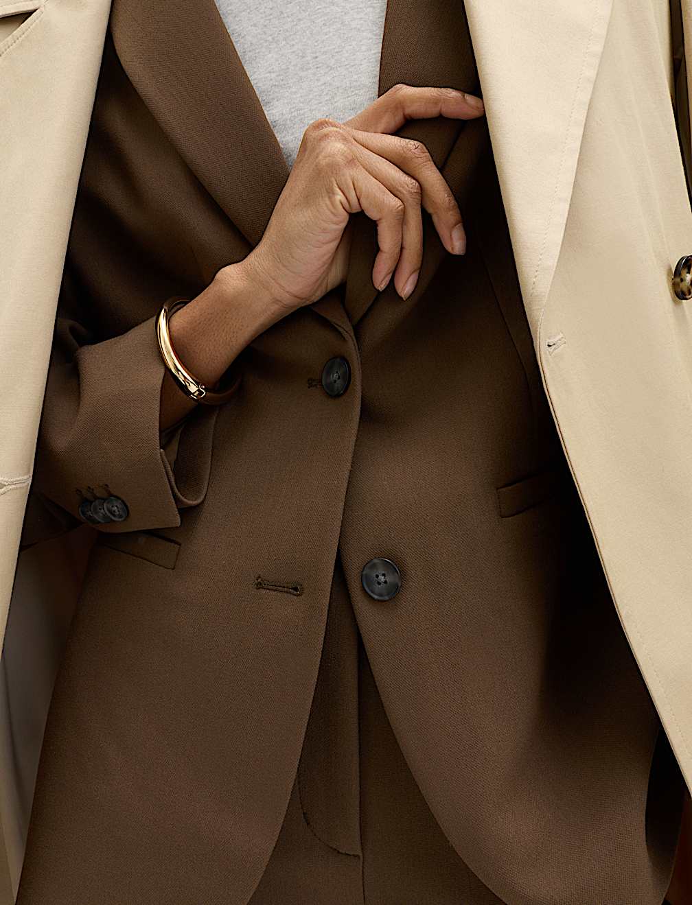 Relaxed Tailored Single-Breasted Blazer