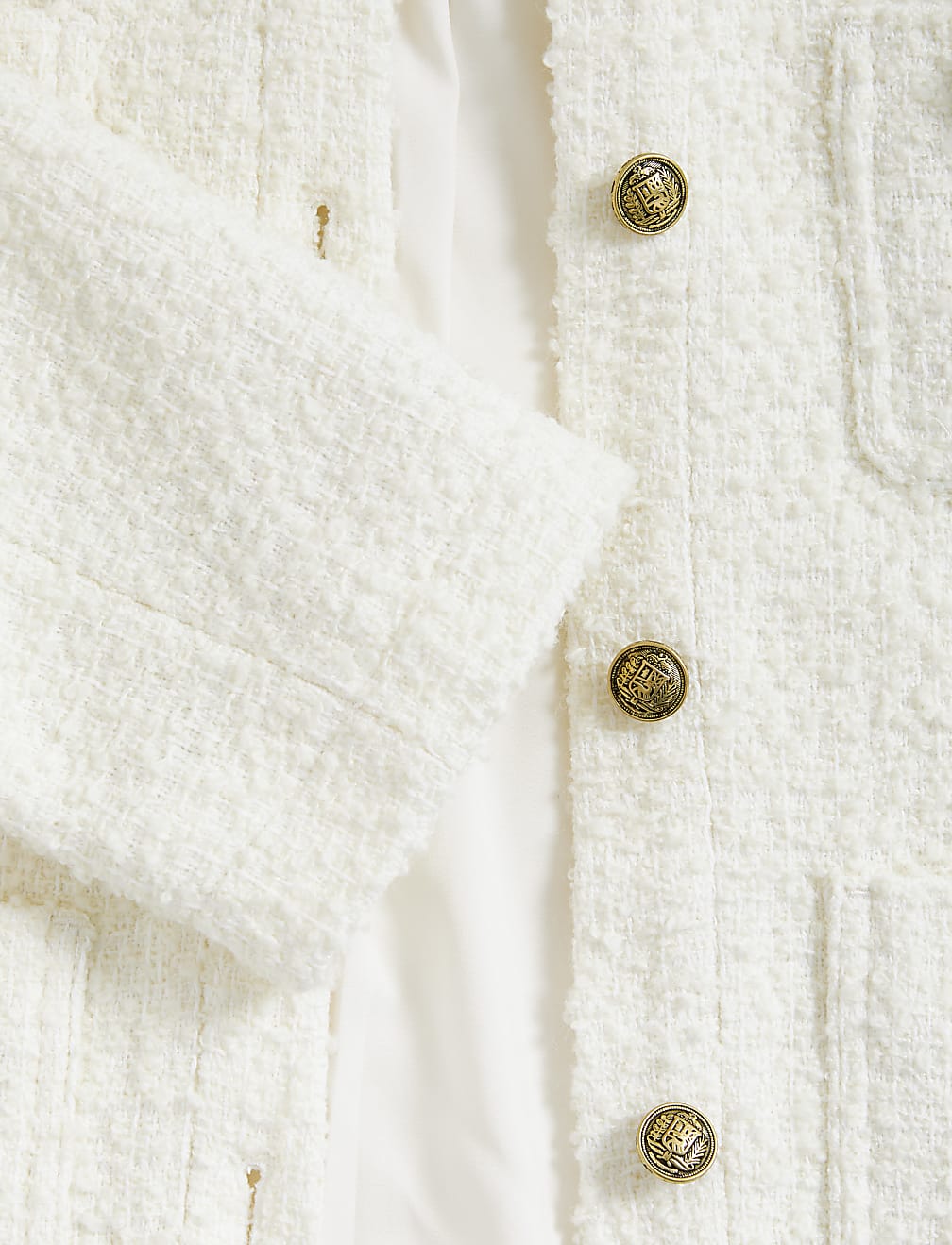 Tweed Textured Short Utility Jacket