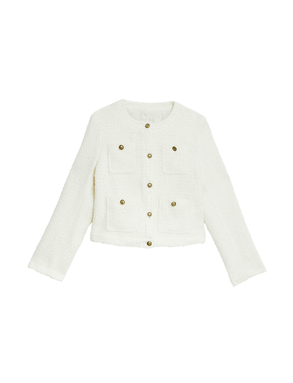 Tweed Textured Short Utility Jacket