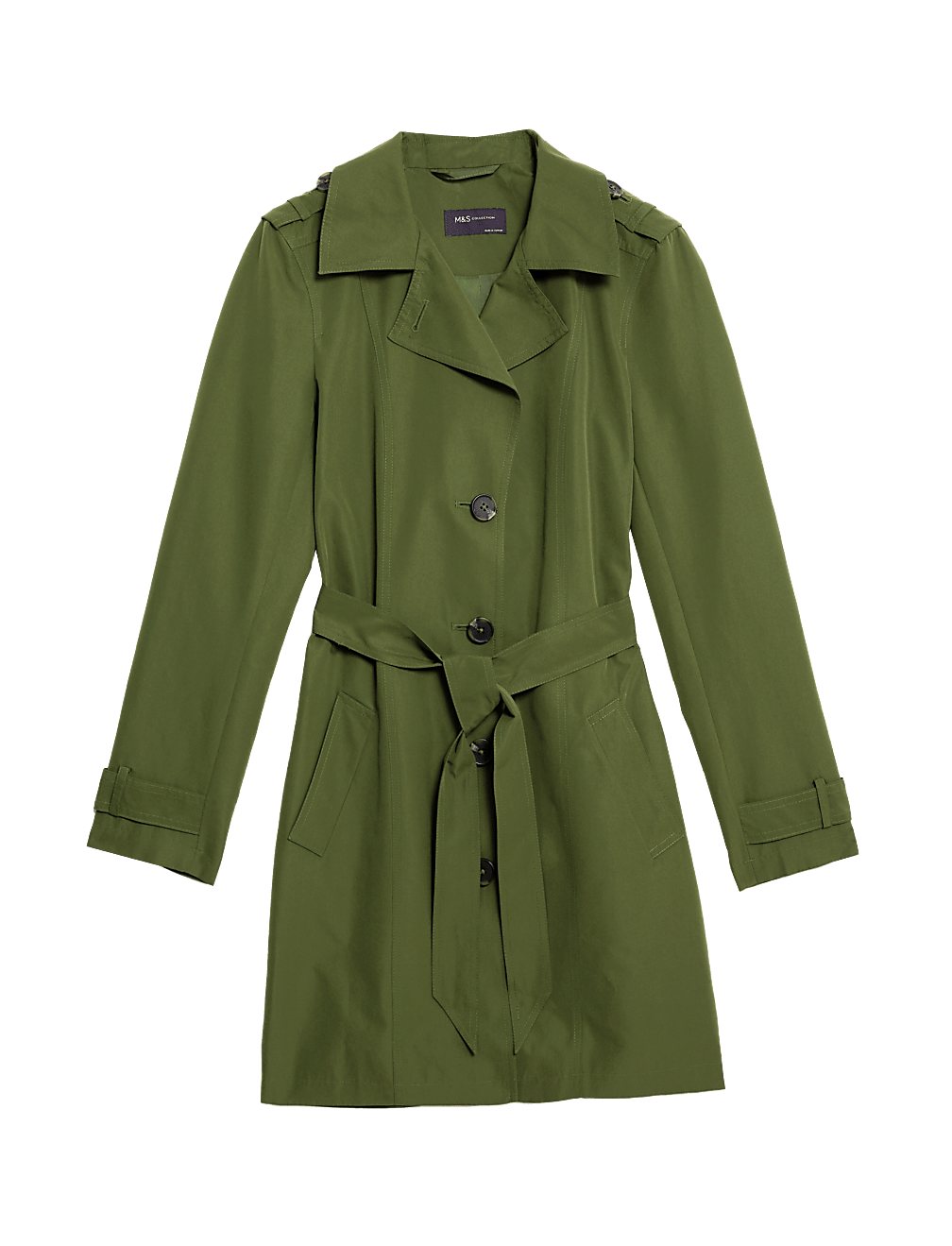 Belted Single Breasted Trench Coat