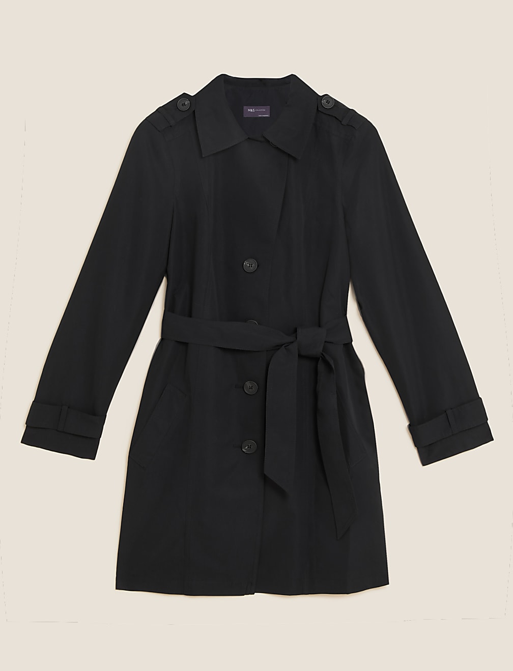 Basic Belted Mac Jacket