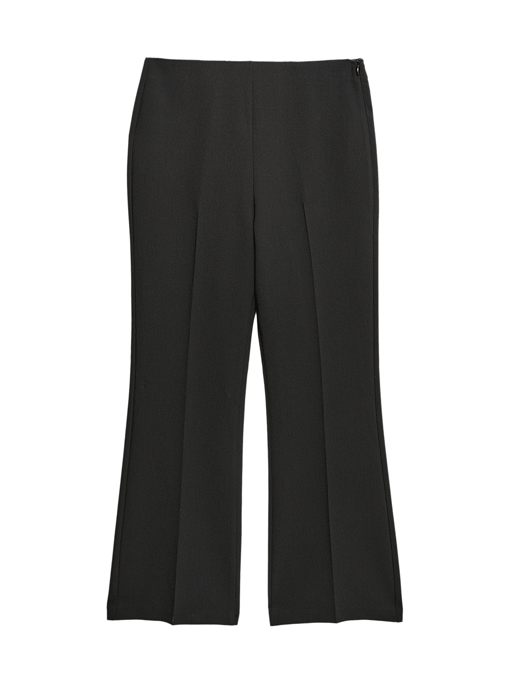 Slim Side Zip Flared Trousers