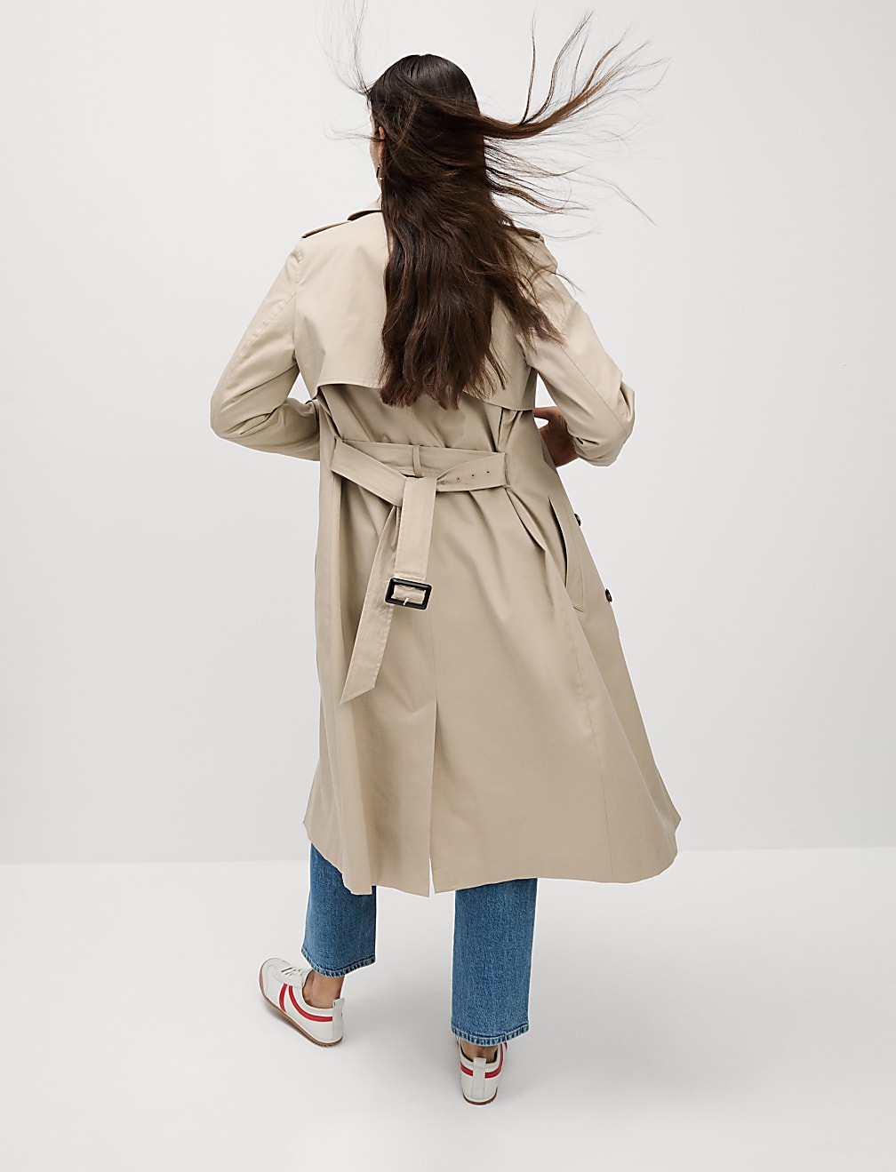 Cotton Rich Belted Longline Trench Coat