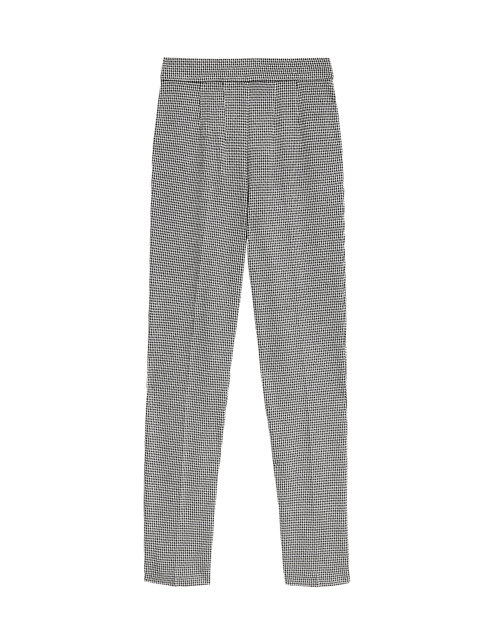 Jersey Checked Slim Fit Ankle Grazer Trousers