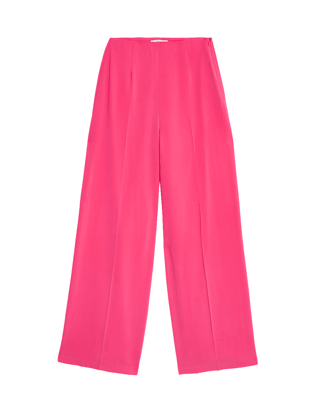 Satin Tailored Wide Leg Trousers