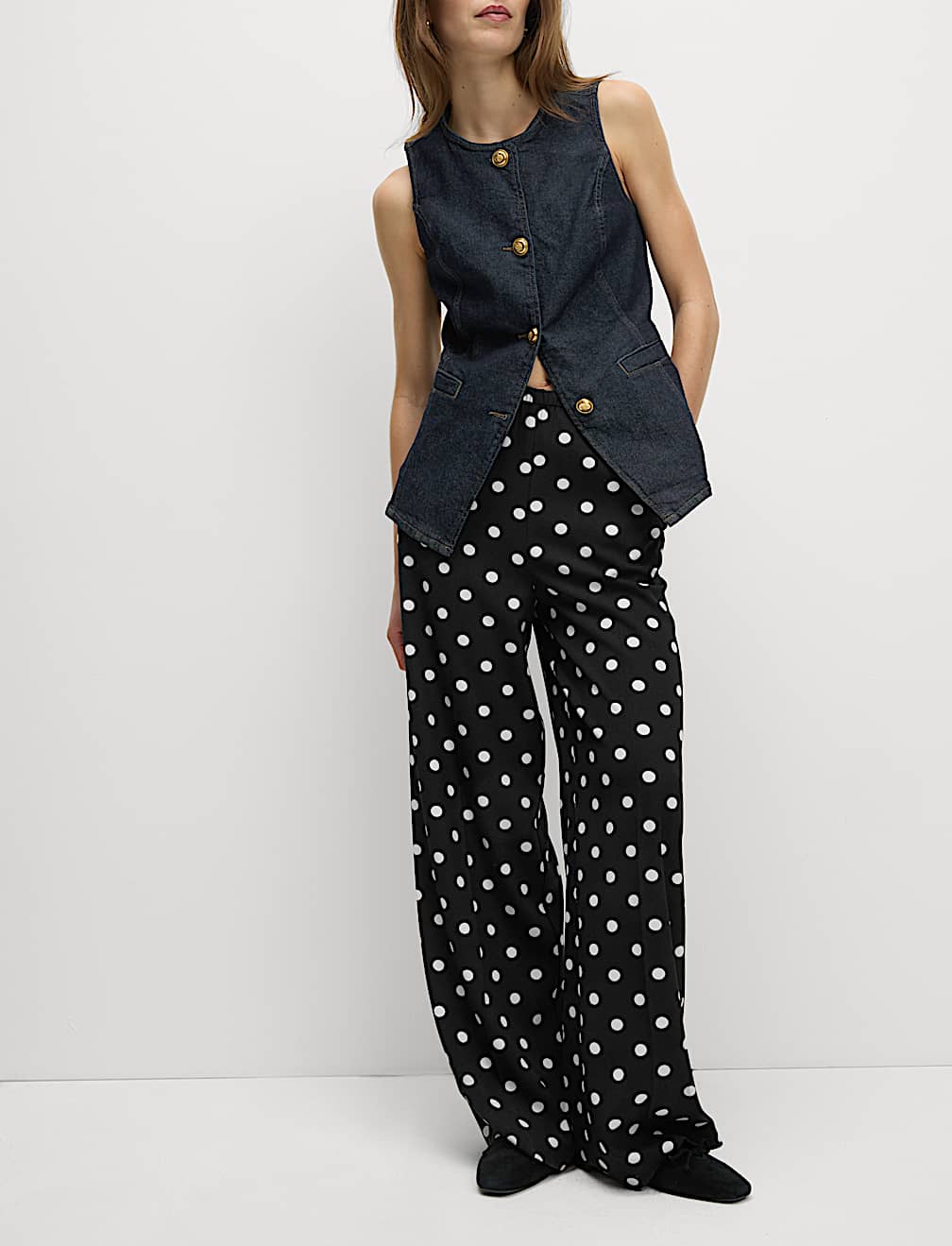 Print Wide Leg Trousers