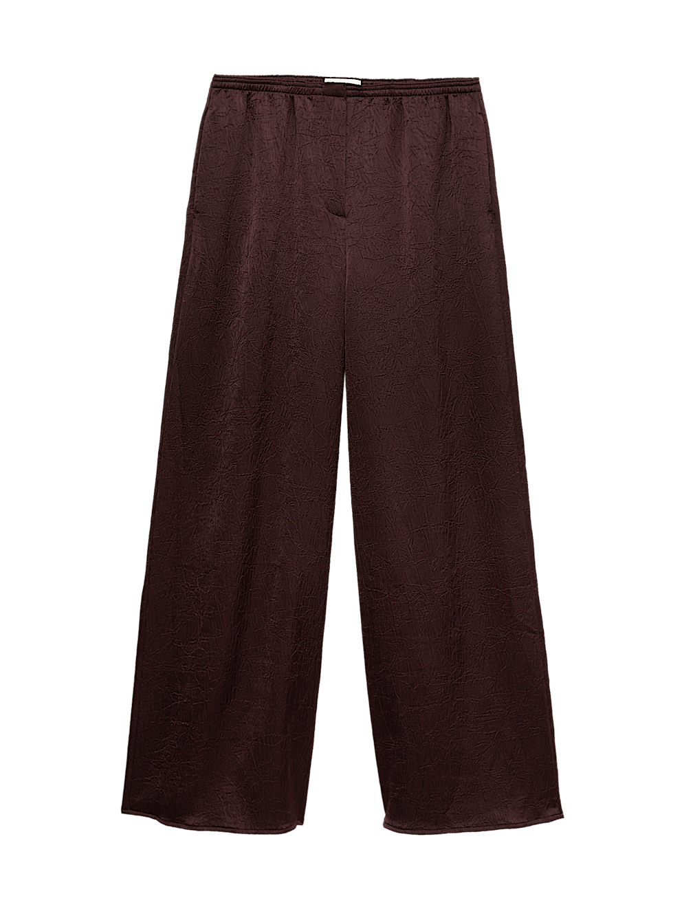 Satin Crinkle Palazzo Trousers