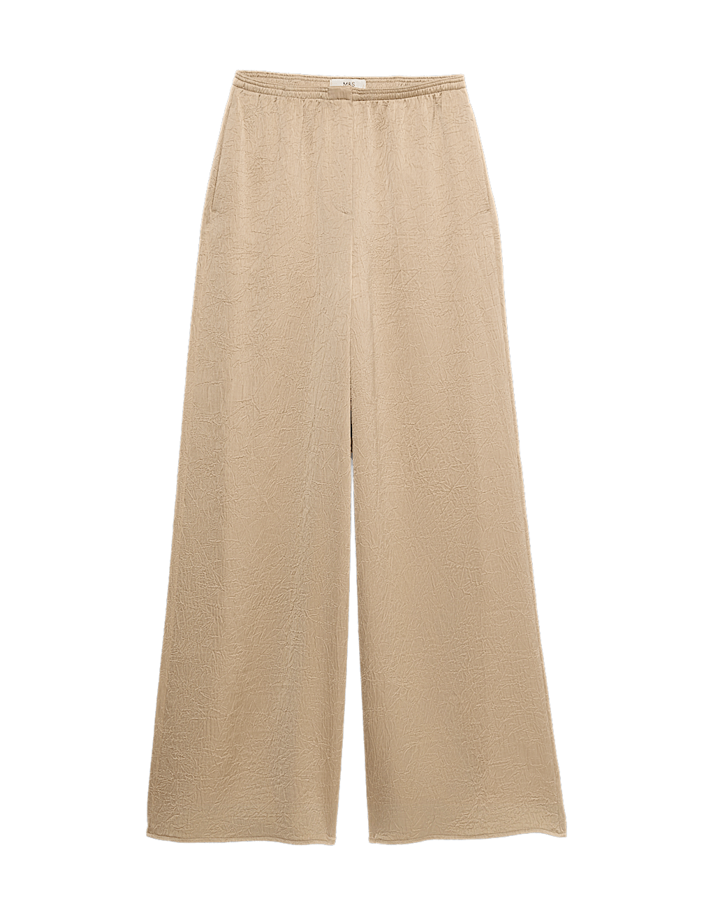 Satin Crinkle Palazzo Trousers